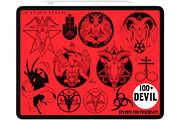 Devil - Procreate Tattoo Stamp Set, a Brush Add-On by LA Studio Sthlm (Thumbnail 3 of 7)