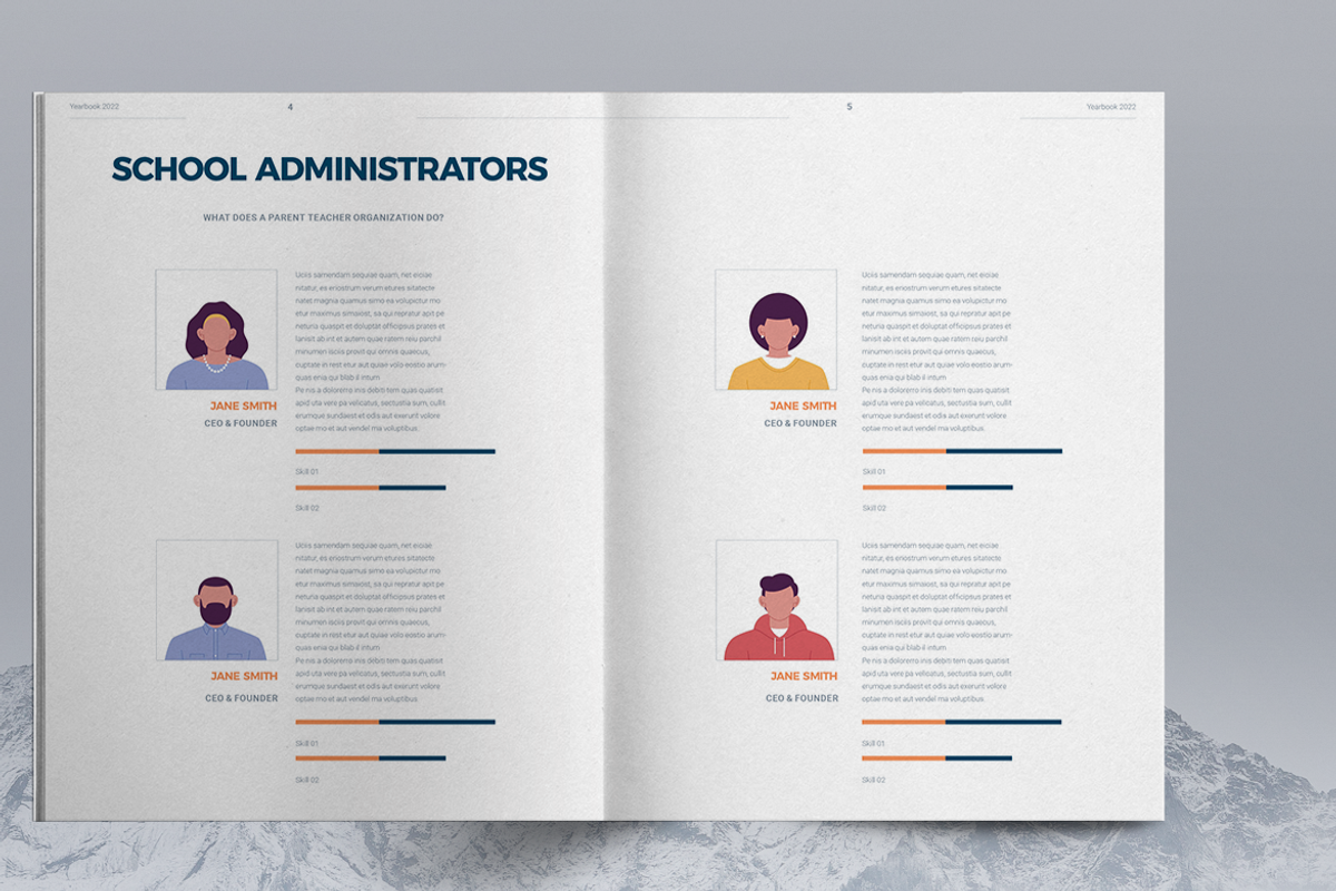 School Yearbook Template Brochure, a Brochure Template by Boris Cupac (Photo 3 of 7)