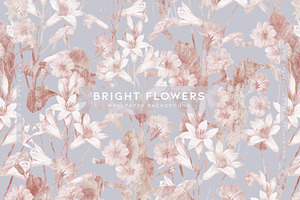 Bright Flowers, a Wallpaper Graphic by MalyskaStudio