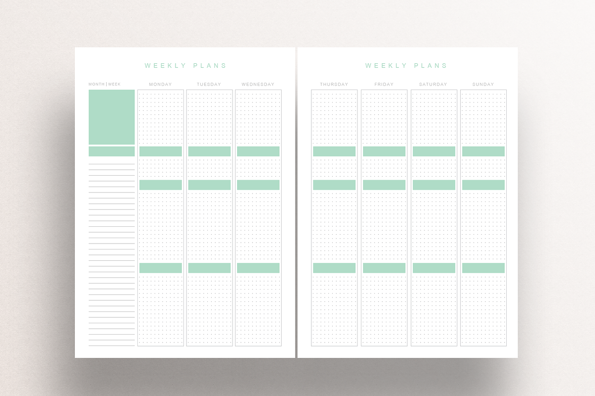 Printable Planners BUNDLE 2020, a Stationery Template by Suphansa (Photo 6 of 17)