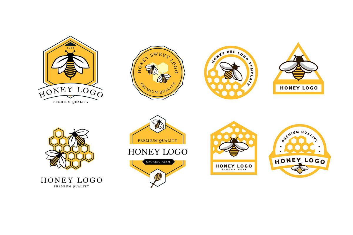 HONEY BEE LOGO & BADGE SET, a Branding & Logo Template by grindstudio (Photo 11 of 13)