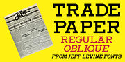 Trade Paper JNL, a Slab Serif Font by Jeff Levine Fonts (Thumbnail 1 of 5)