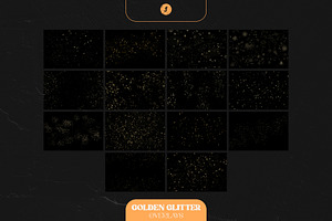 Golden Glitter Overlays