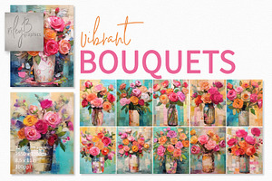 Vibrant Bouquets Paintings