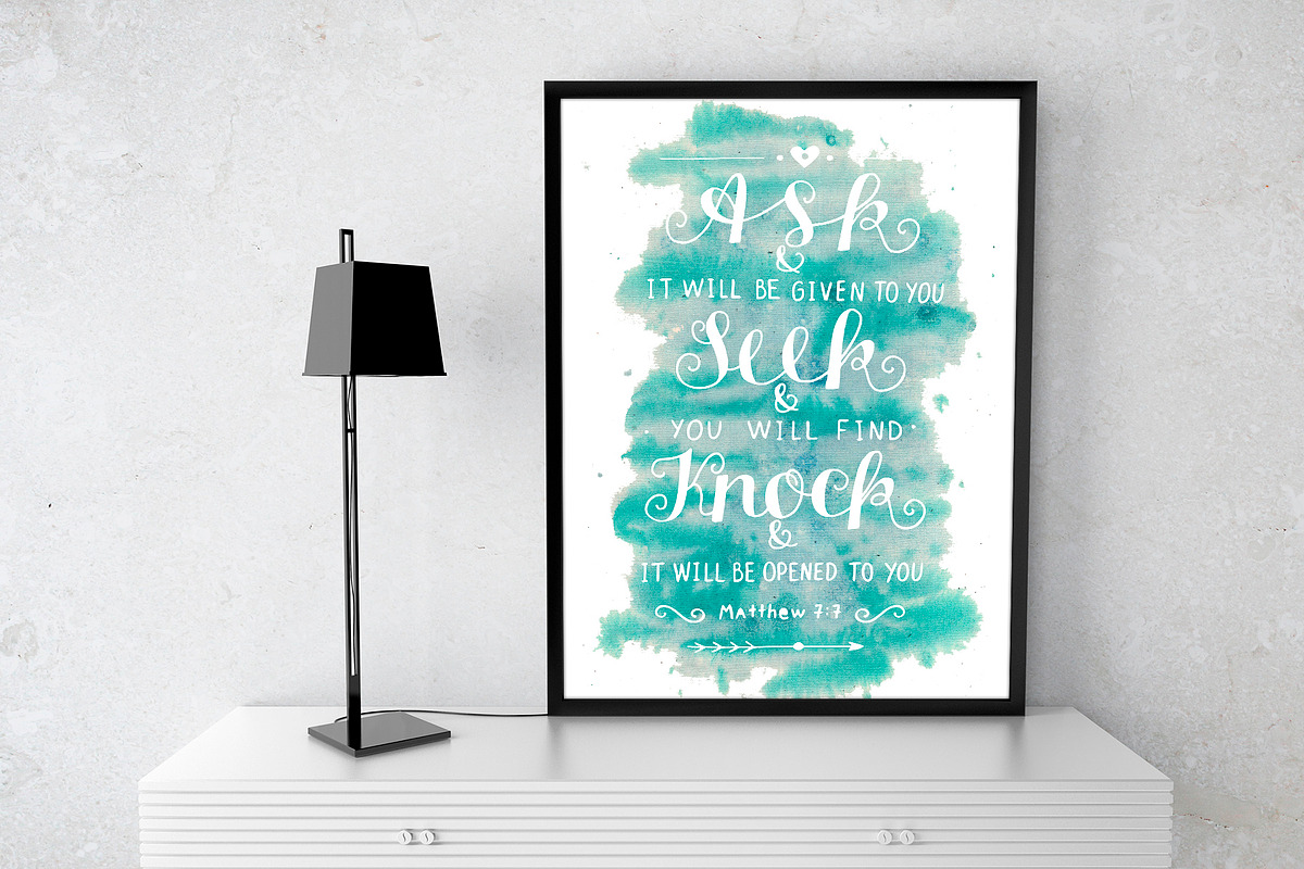 BUNDLE 74 BIBLE QUOTES, an Illustration by Ola-la-la (Photo 12 of 15)