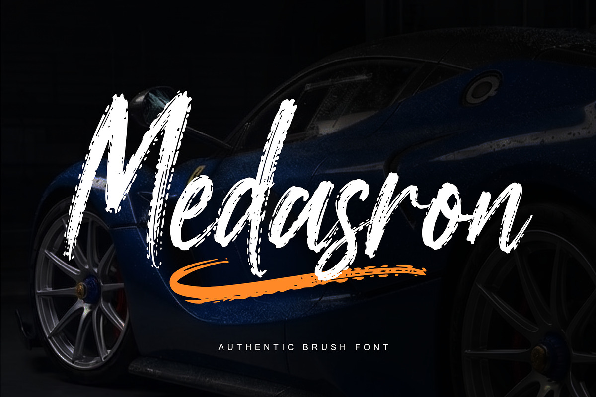 Medasron – Authentic Brush Font, a Script Font by Sealoung (Photo 1 of 10)