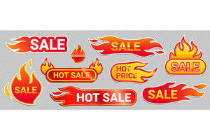 Hot sale fire badges with burning, an Object Illustration by art PVP - market