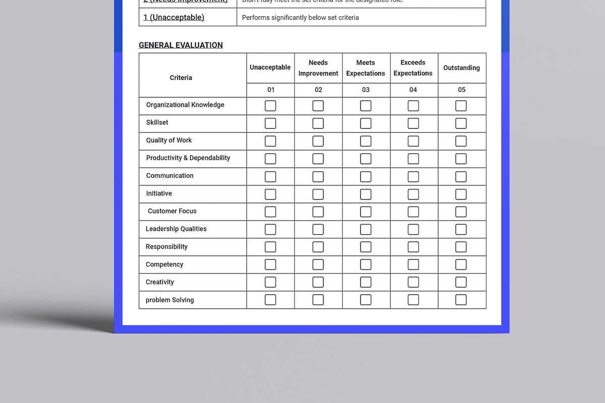 Employee Performance Review, a Stationery Template by MightyDesign (Photo 3 of 8)