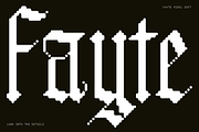 Fayte Pixel Retro Blackletter font, a Font by That That Creative (Thumbnail 7 of 15)