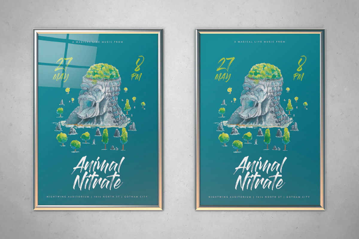 Watercolor Gorilla Park Flyer, a Flyer Template by ashenterprise (Photo 1 of 5)