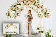 10 Pastel Floral Digital Backdrops, a Background Graphic by 3Motional (Thumbnail 2 of 6)