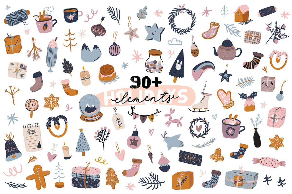Cute Christmas & New Year BUNDLE, a Seasonal Illustration by Ruslana Lubenets (Photo 73 of 104)