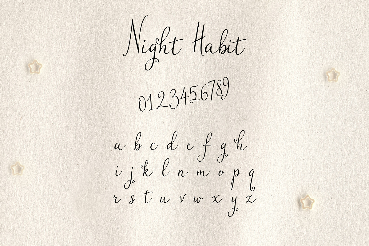Night Habit Handwritten Script, a Script Font by Mneme (Photo 6 of 7)