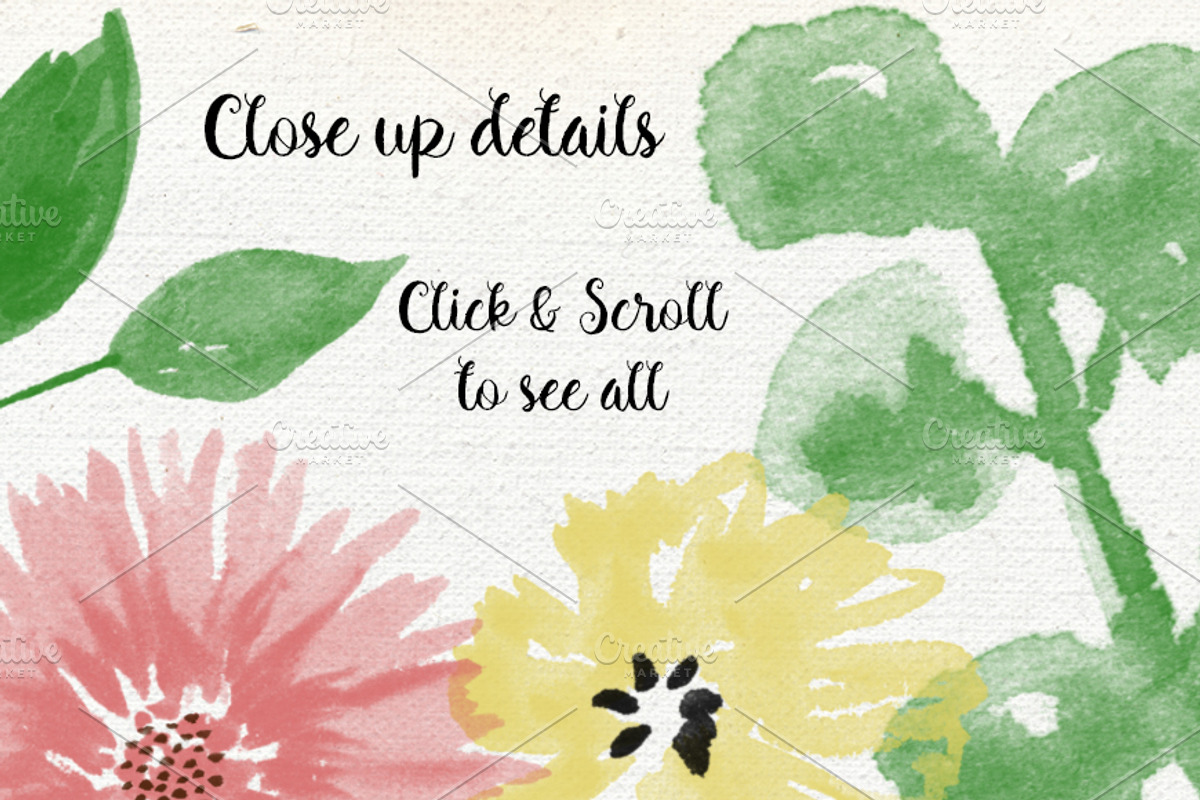 Watercolor Floral Garden PS Brushes preview 5
