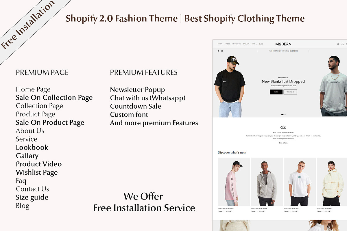 Shopify Modern Clothing Theme, a Shopify Template by QuickArtisan (Photo 2 of 15)