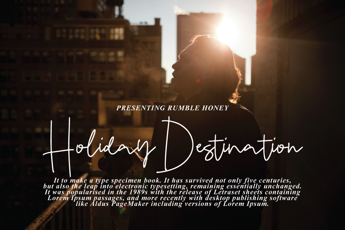 Rumble Honey - Casual Signature, a Handwritten Font by tebaltipislab (Photo 5 of 9)