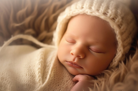A photograph showing the innocence and purity of a newborn baby, a Person Photo by designvectx