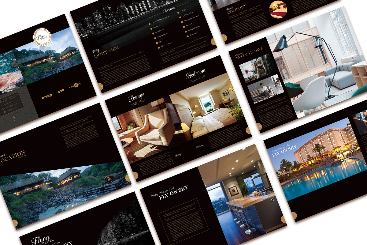 Flyon Brochure Photoshop Template, a Brochure Template by ORCOLOR (Photo 4 of 13)