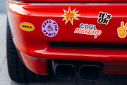 Car Stickers Creation Mockups, a Mockup by Luuqas Design (Thumbnail 7 of 7)