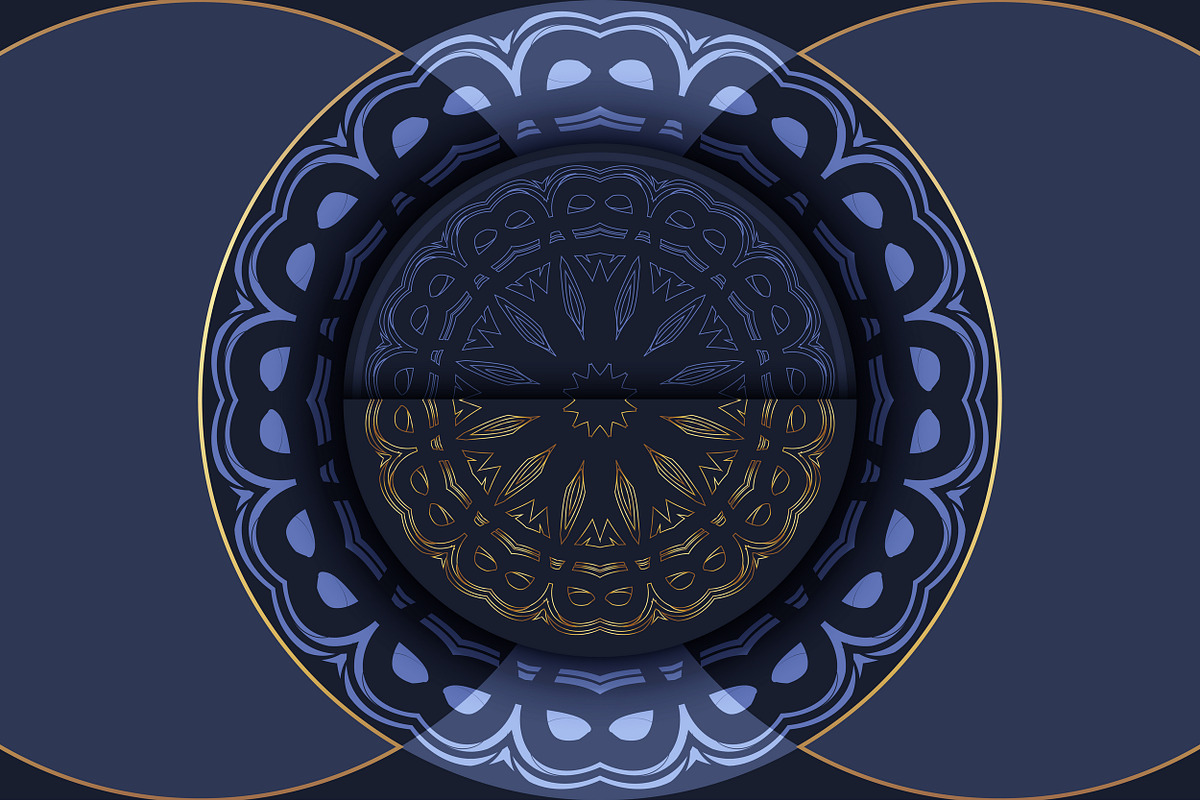 Mandala Oriental Floral art Bundle, a Background Graphic by NJ Himel (Photo 17 of 97)