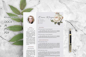 Flower CV / Resume Template / M