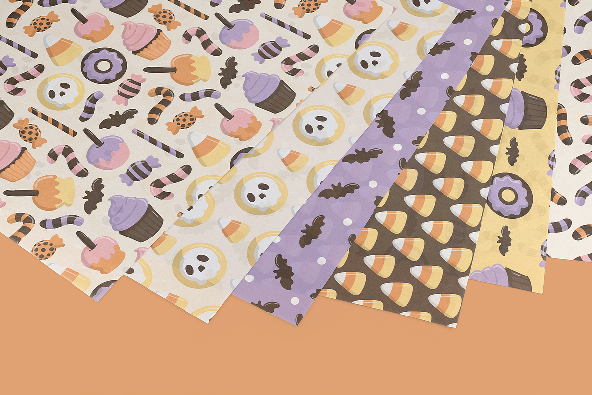 Halloween Sweets Clipart Pattern Set, a Seasonal Illustration by Printable Pretty Studio (Photo 5 of 11)