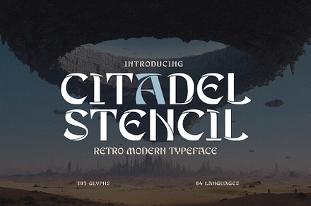 Citadel Stencil - Retro Modern Font