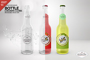 Clear Bottle with Crown Cork Mockup, a Cups & Container Mockup by INCDesign (Thumbnail 1 of 9)