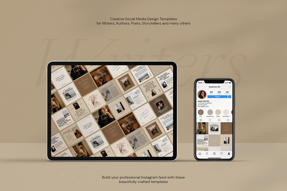 Writers Social Media Pack + Stories, a Social Media Template by September 5th (Photo 15 of 22)