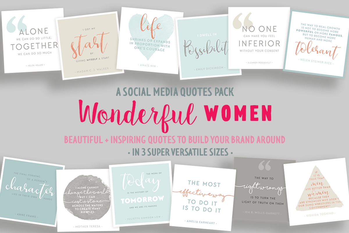 Wonderful Women Social Media Quotes, a Templates & Theme by Garlic Friday Design (Photo 1 of 6)