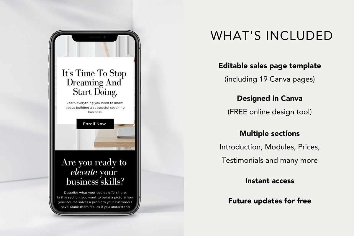 Classic Course Sales Page Template, a Websites & App Template by DeeBeeDesign (Photo 7 of 10)