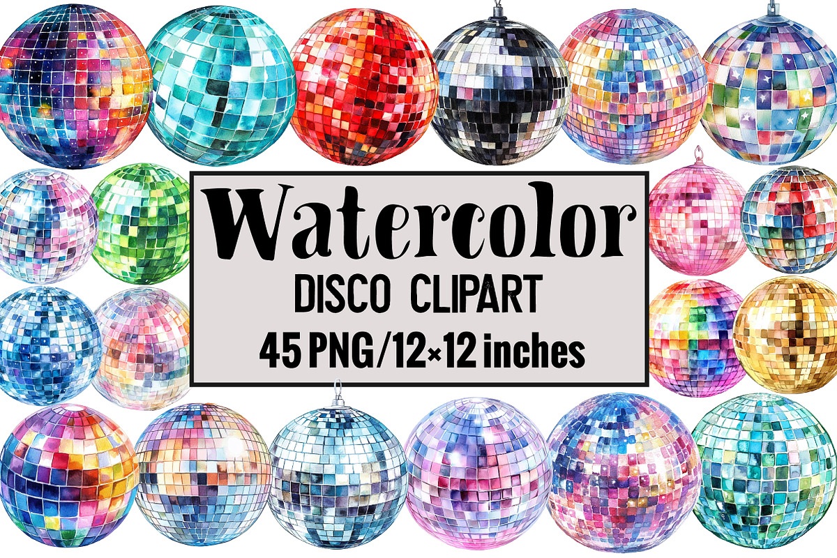 Disco Clipart, an Illustration by Design Market (Photo 1 of 3)