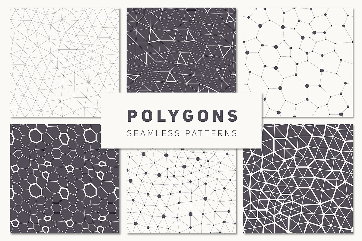 Polygons. Seamless Patterns Set, a Pattern Graphic by Curly_Pat (Photo 1 of 7)