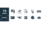 Airport Filled Icon Set, an Object Graphic by Aimagenarium@gmail.com (Thumbnail 3 of 3)