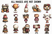 Whimsical Christmas Clipart Bundle, an Illustration by Craft Nest (Thumbnail 5 of 6)