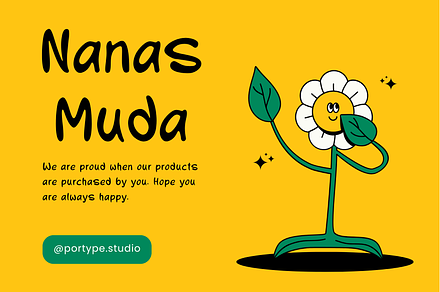 Nanas Muda, a Handwritten Font by portype
