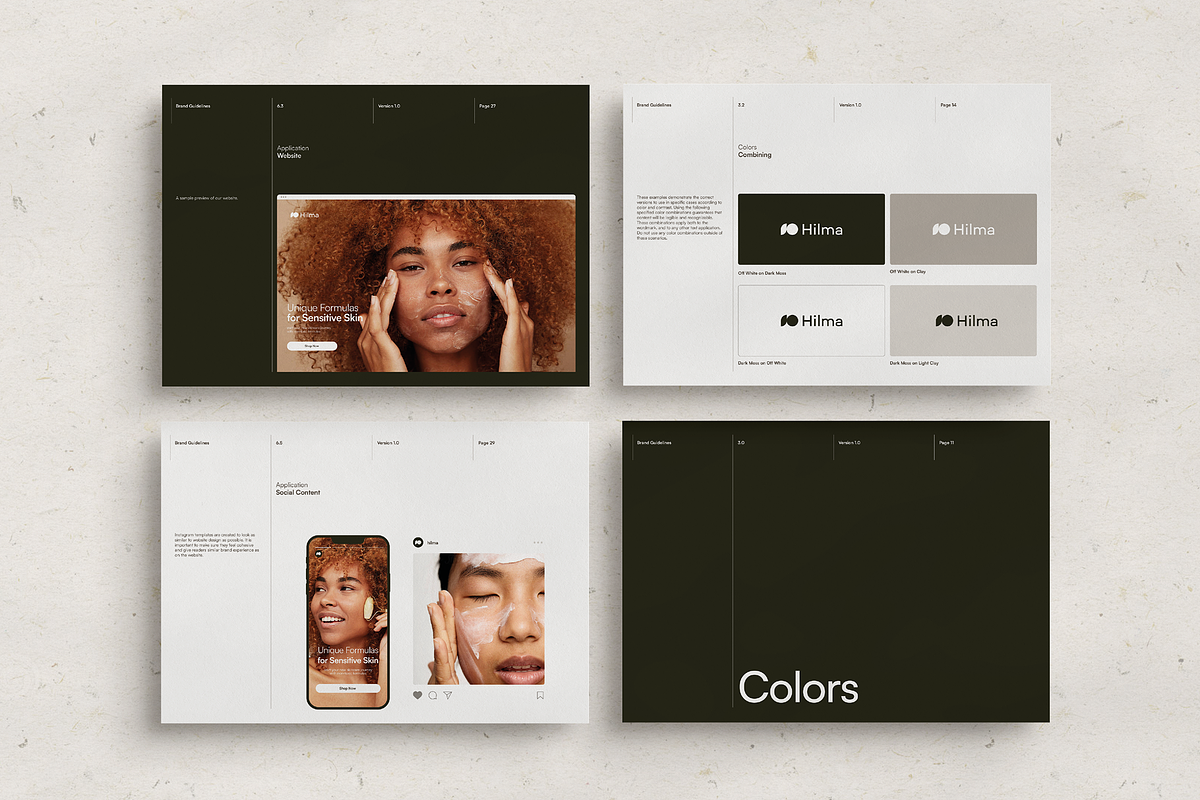 Hilma · Brand Guidelines, a Brochure Template by Esla Studio (Photo 3 of 14)