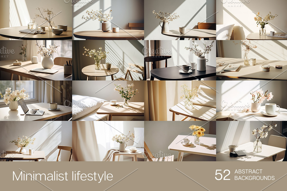 Minimalist lifestyle - 52 images, a Background Photo by Handmadefont (Photo 5 of 10)