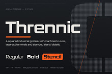 Thrennic: Industrial Tech Font
