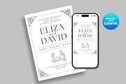 Minimalist Wedding Invitation Canva, an Invitation Template by M9 Design (Thumbnail 3 of 5)