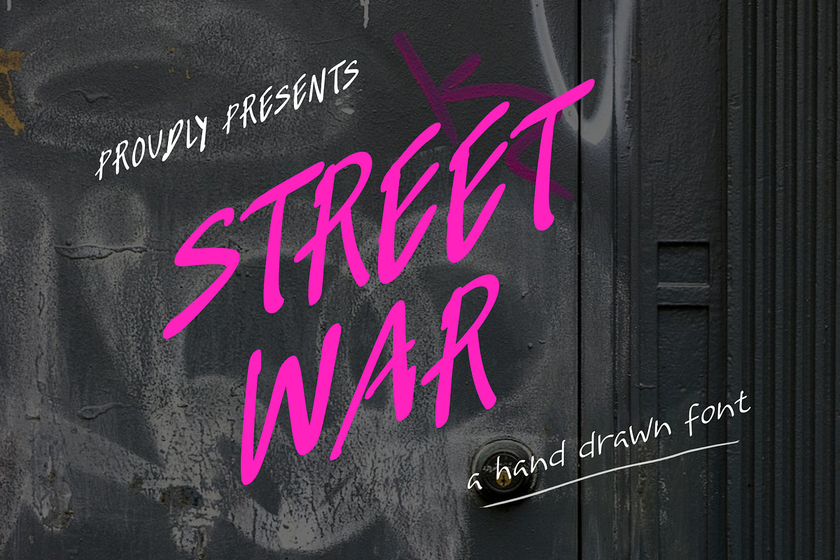 Street War - Urban HandDrawn Display, a Handwritten Font by BeadyLab (Photo 1 of 6)