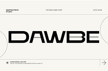 Dawbe - Modern Logo Sans Font