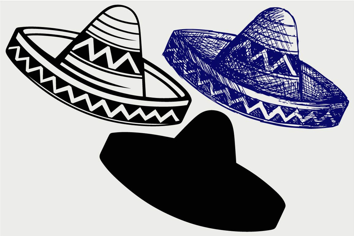 Mexican hat SVG, an Outline Icon by LineworkStock