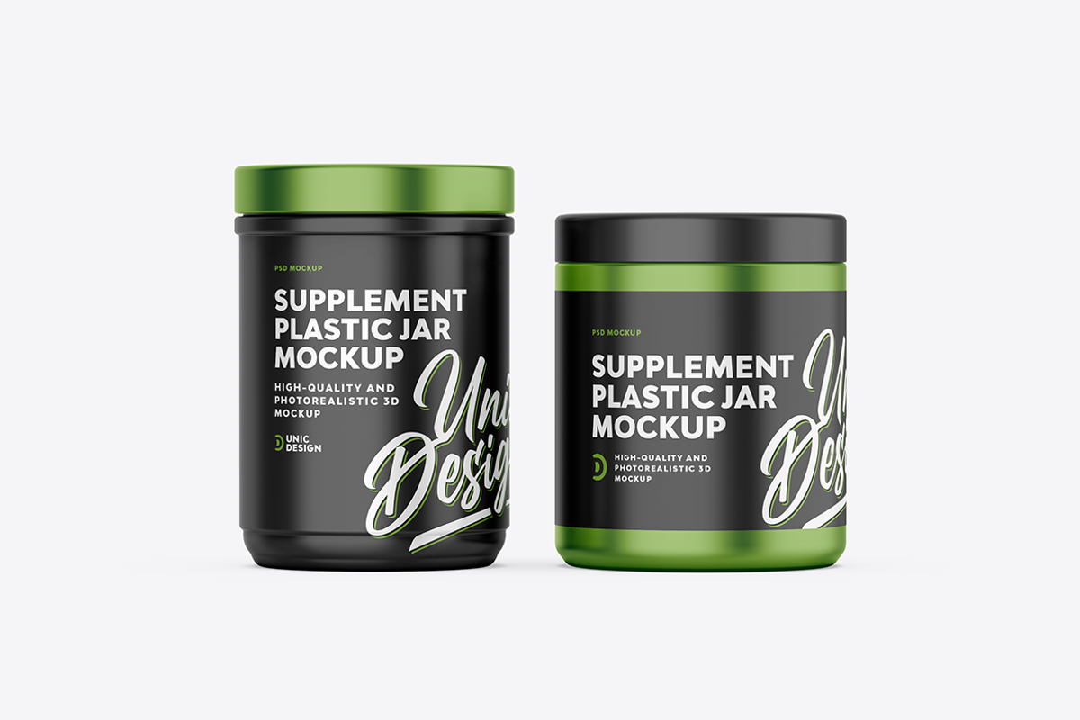 Supplement Jars Mockup, a Cups & Container Mockup by UnicDesign (Photo 3 of 3)