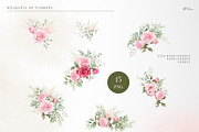 Flowers & Greenery, floral cliparts, a Texture Illustration by ollalya (Thumbnail 3 of 16)