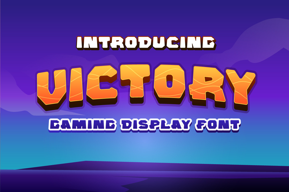 Victory Gaming Display Font, a Font by IHDSTD (Photo 1 of 4)