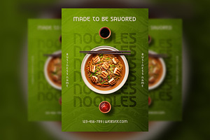Asian Noodles Restaurant Flyer