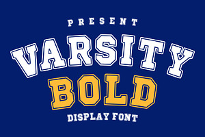 Varsity Bold – College Display Font, a Slab Serif Font by Fourteen Letter