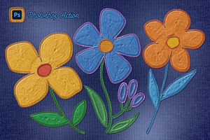 Embroidery Photoshop Action