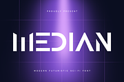 Median - Futuristic Sci-fi Font, a Sans Serif Font by Hamz Studio (Thumbnail 1 of 12)